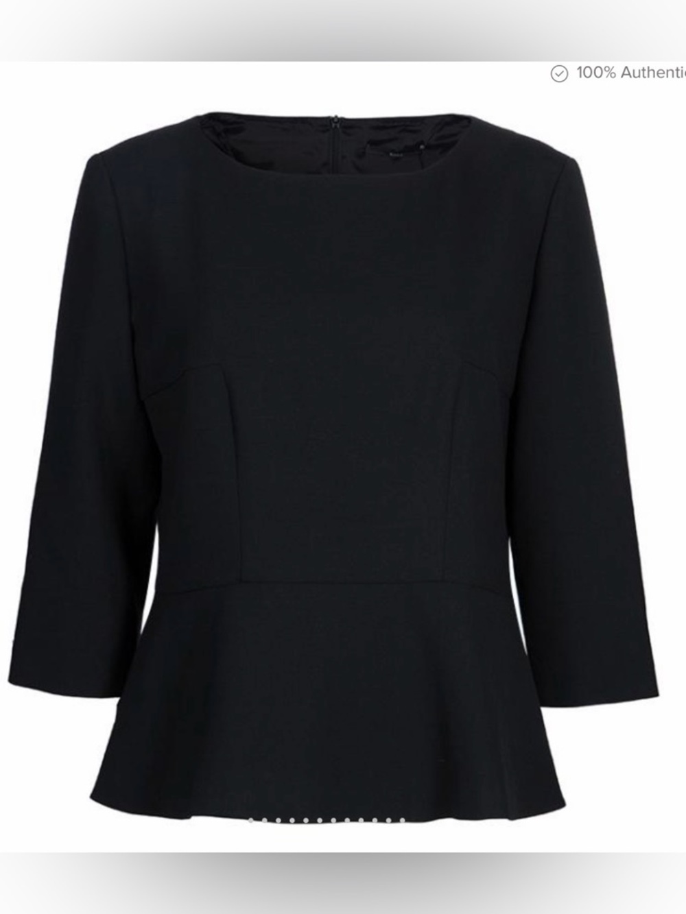 Hugo Boss Classic Black Peplum Women's Top size 8